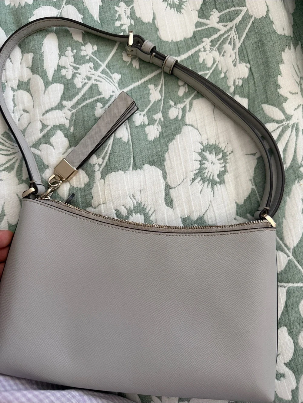 kate spade Saffiano Leather Crossbody Bag in Light Gray